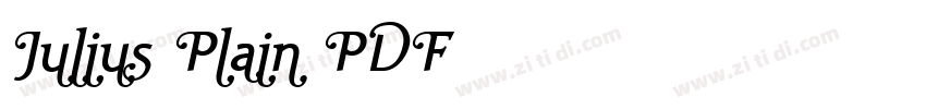 Julius Plain PDF字体转换